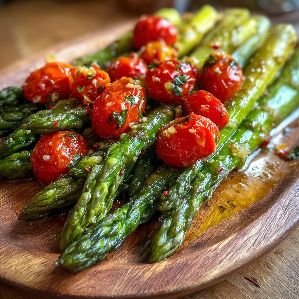 Grüner Spargel Mit Tomaten