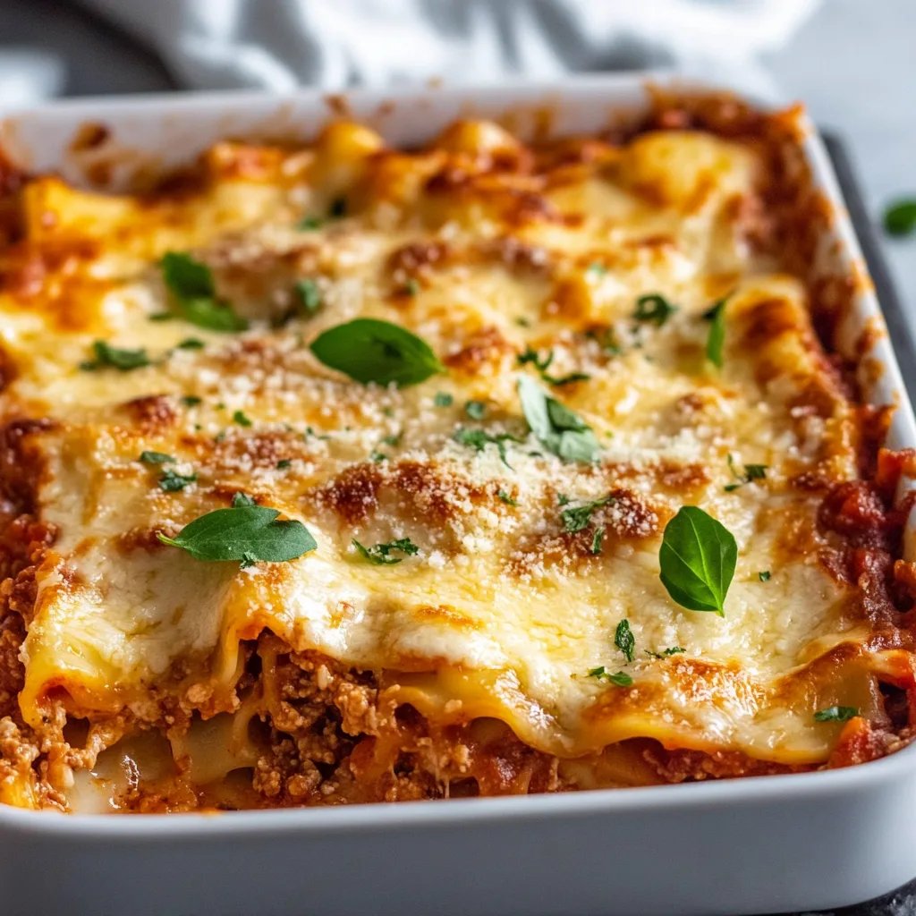 Klassische Lasagne Bolognese mit Bechamelsauce