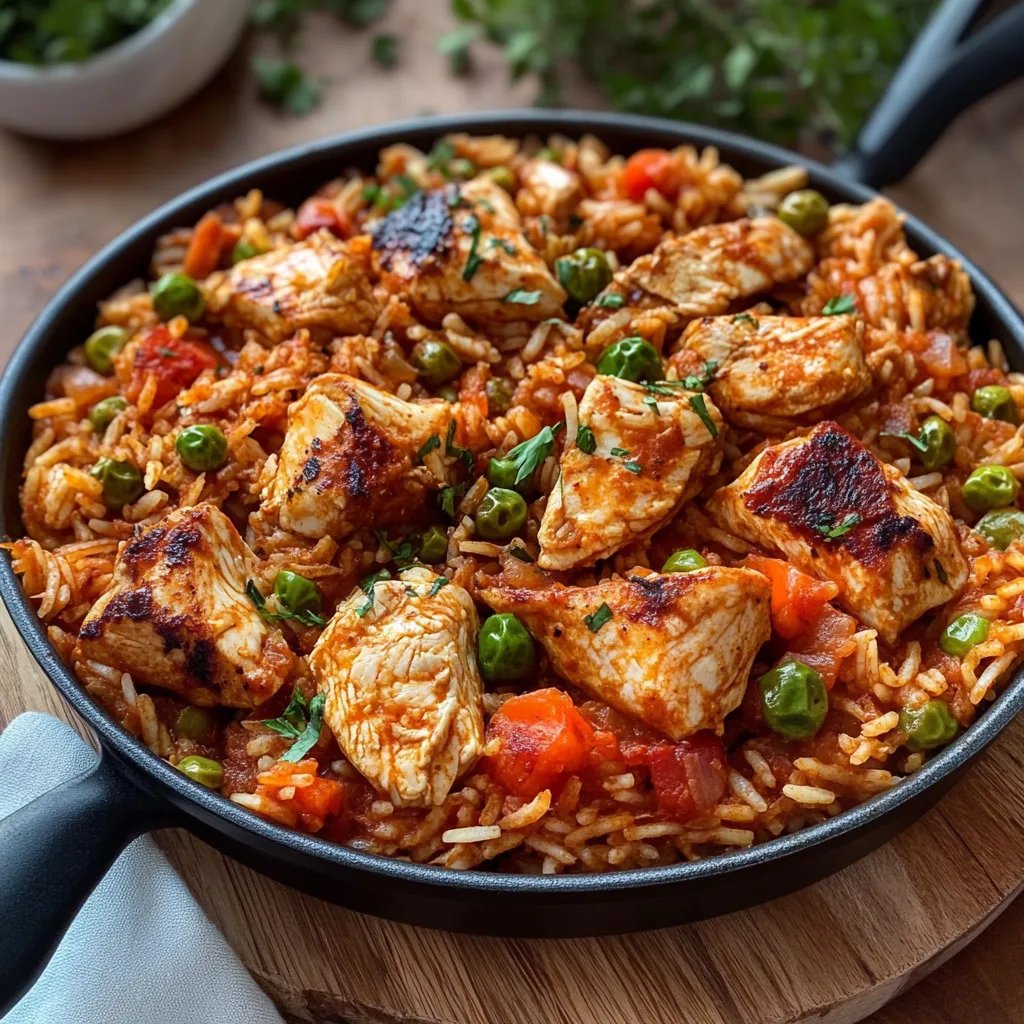 Serbisches Reisgericht mit Hähnchen