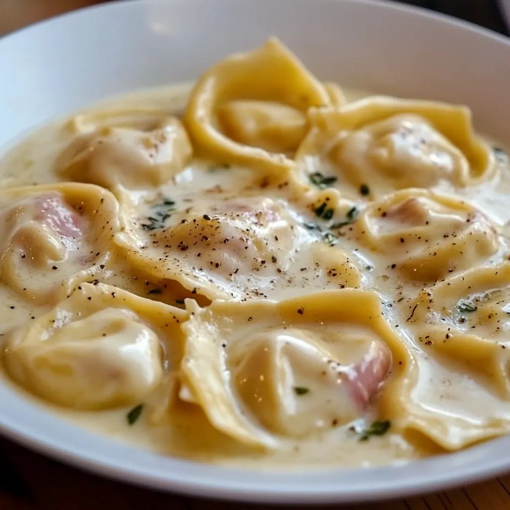 Tortellini alla Panna in selbst gemachter Schinken Sahne Soße