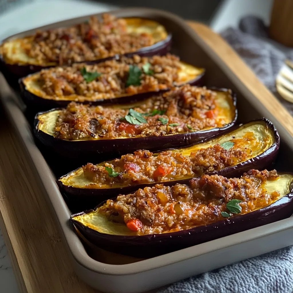 Gefüllte Aubergine