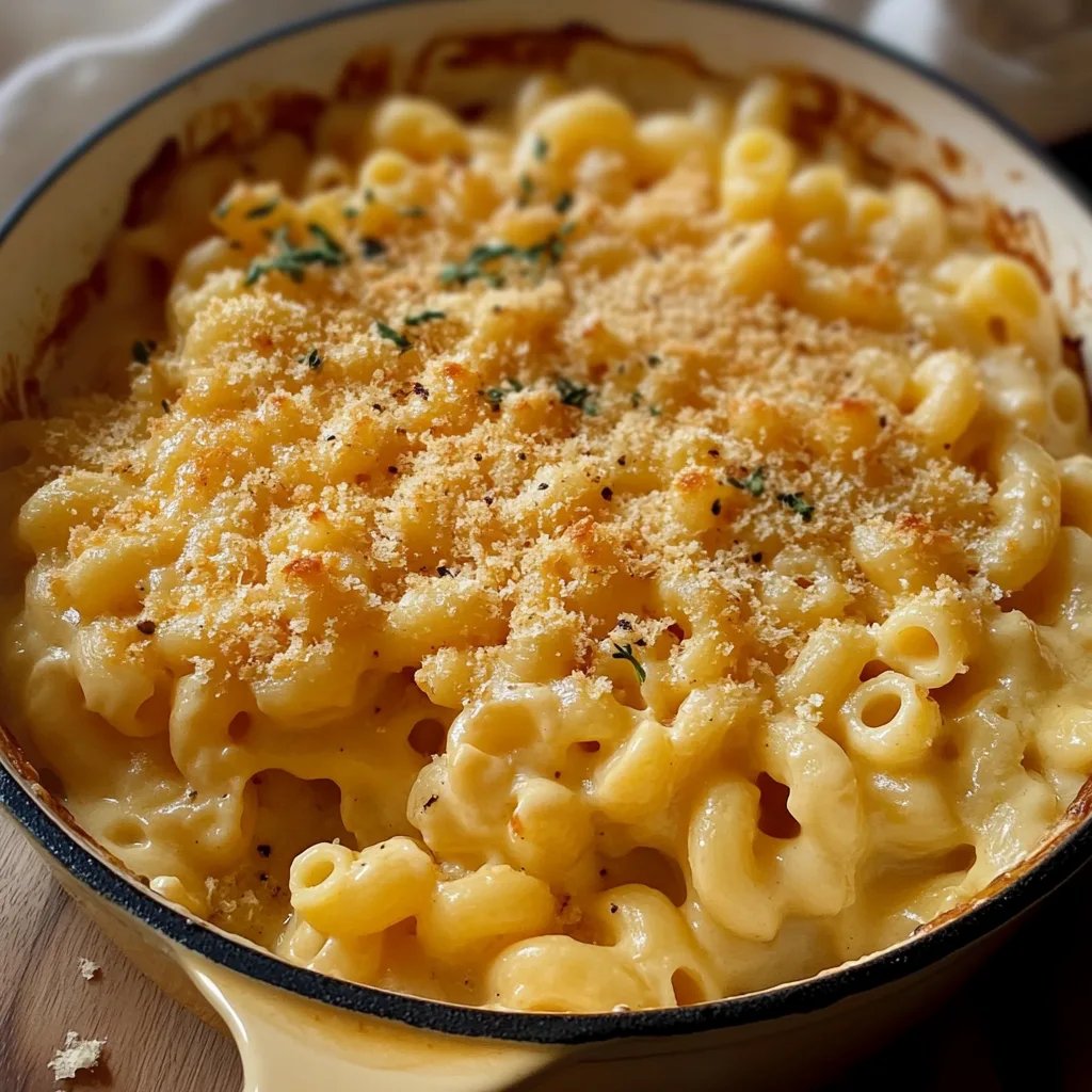 Macaroni und Käse aus einem Topf